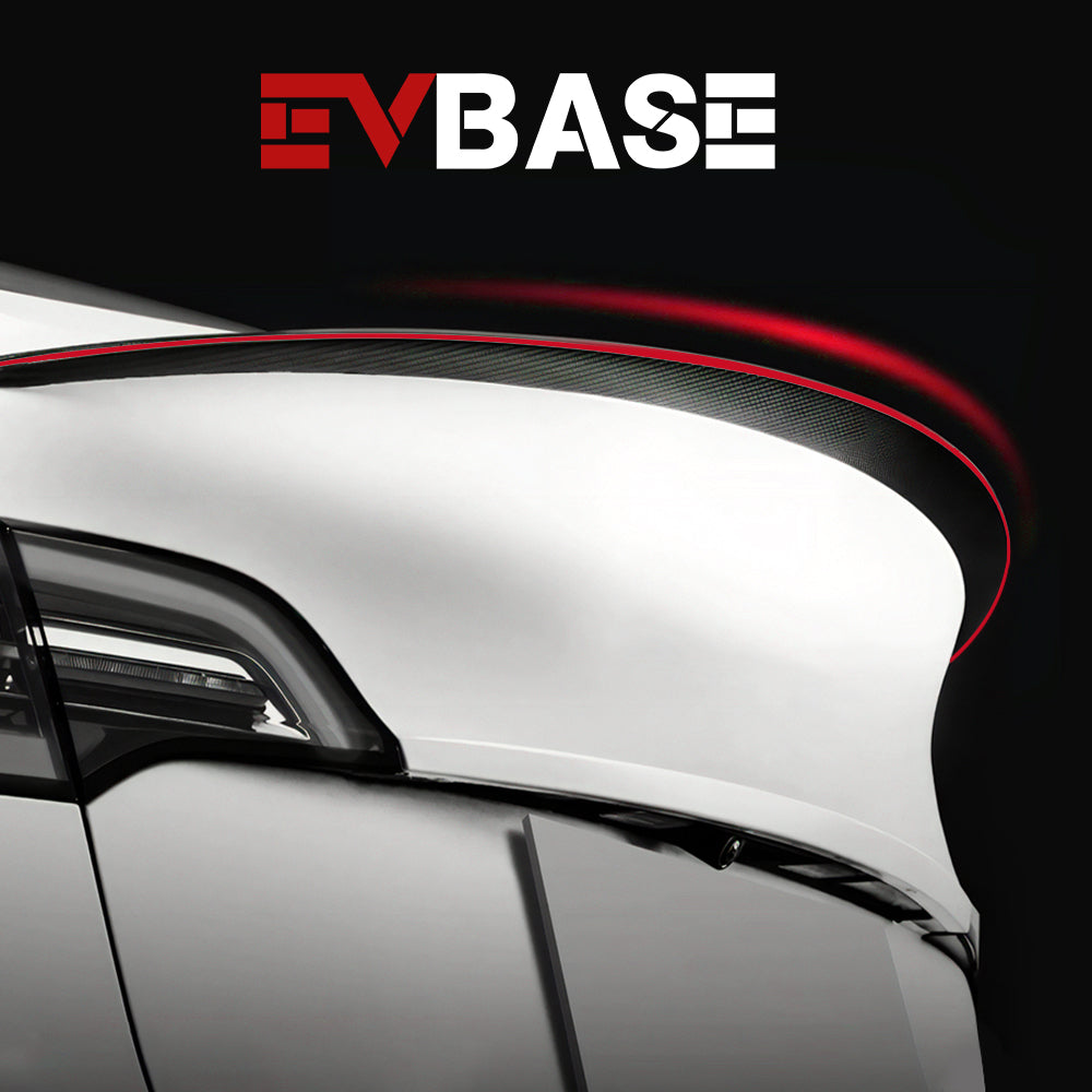 2023 EVBASE Tesla Red Carbon Fiber Spoiler Wing para Model 3 Y