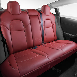 Custom Seat Covers Luxury NAPPA Litchi Vegan Leather Breathable Cushion For Tesla Model Y 3