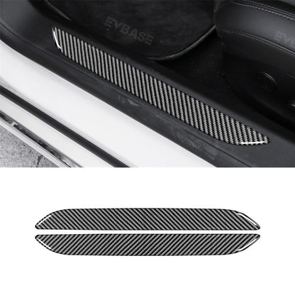 Tesla Model S Door Sill Protector Wet Carbon Fiber Pedal Anti-Scratch Kick Plate Door Sill Guard