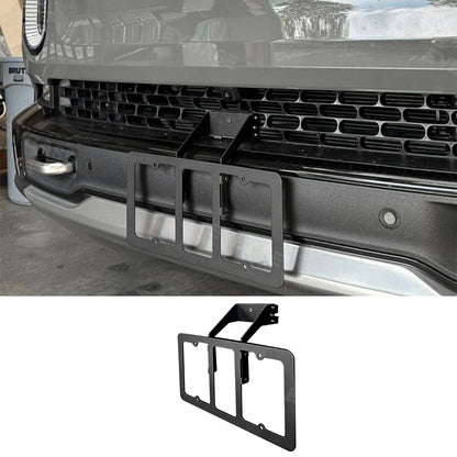 Rivian R1T R1S License Plate Holder Kit Front License Plate Frames Mounting Bracket No Drill | EVBASE