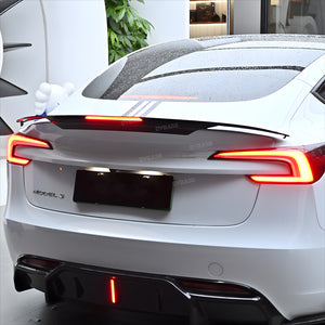 EVBASE Tesla Model 3 Y Spoiler Wing Rear Diffuser ABS Splitter Inspired By B-2 Spirit