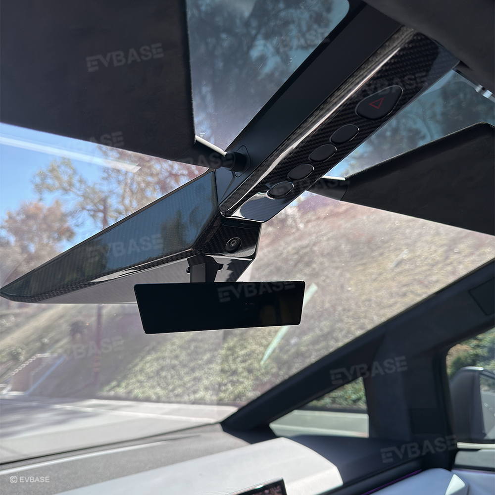 Tesla Cybertruck Cabin Camera Cover Trim Real Carbon Fiber Panel Decor Interior Accessories Warning Light Cover