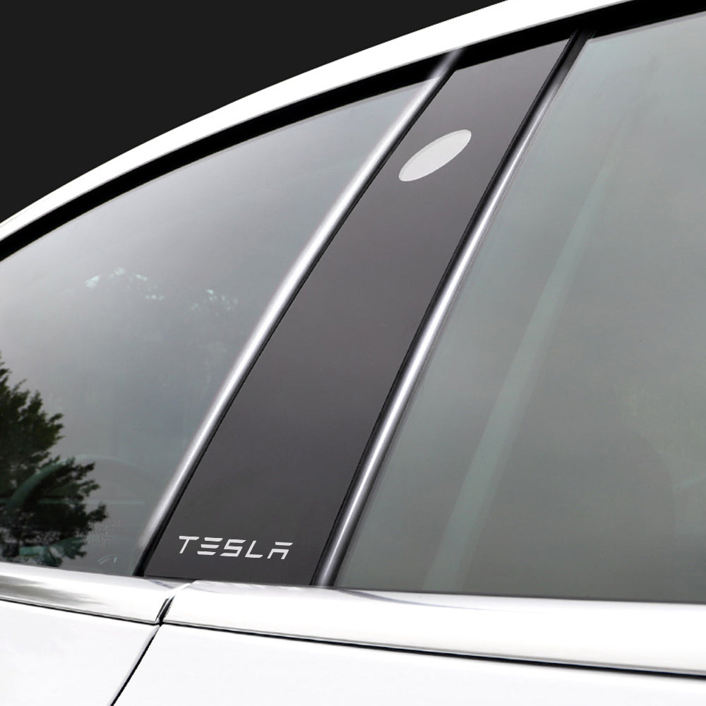 EVBASE-Premium EV&Tesla Accessories Tesla Model 3 Y Window B-Pillar Cover Trim Strip Window Pillar Post Trim 2pcs Tesla Exterior Accessories