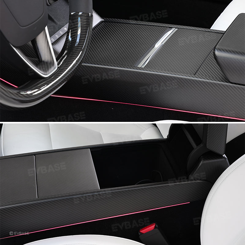 Tesla Model Y Juinper Real Carbon Fiber Upgrade Kit Full Interior Protection Cover Trim Overlay