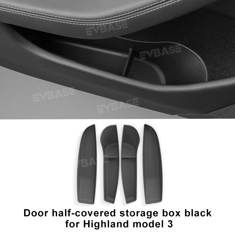 Tesla Model 3 Y X S Door Storage Box TPE Organizer Tray Waterproof Door Side Protector