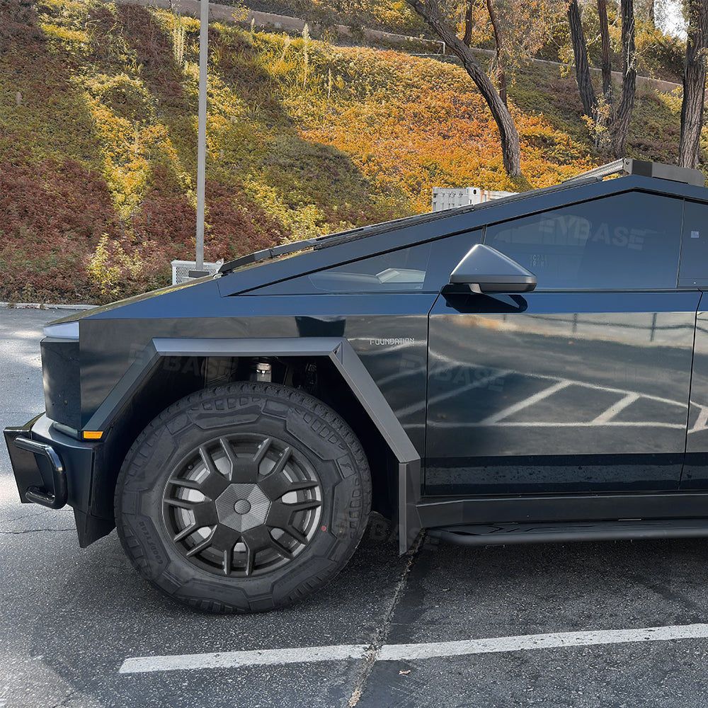 Tesla Cybertruck Wheel Center Caps ABS Wheel Rim Caps Lug Nut Covers Set (Carbon Fiber Texture)