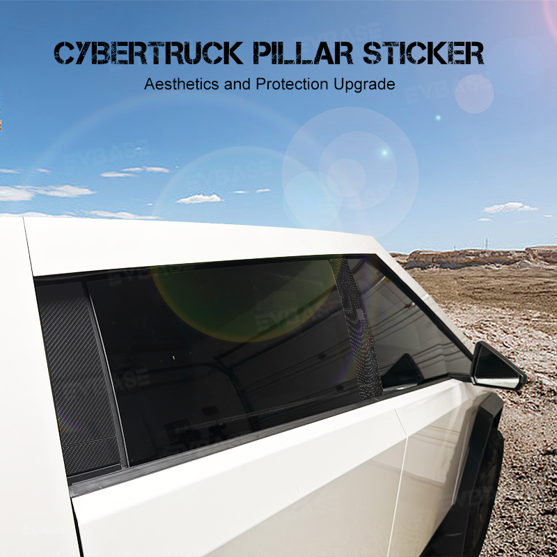 Tesla Cybertruck Window B C Pillar PPF Door Buttons Paint Protection Film Stickers Decal B C Pillar Cover