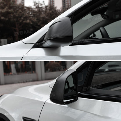 Tesla Model Y Side Mirror Covers Real Carbon Fiber Trim Overlays Protective Cover Rearview Caps Inspired By Model Y Juniper