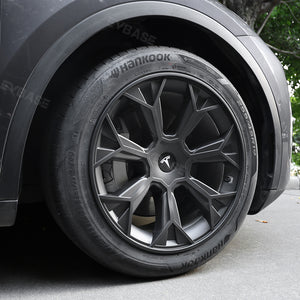 EVBASE Tesla Model Y Wheel Covers With Thunder Style 19 inch Hub Caps 4pcs Inspired by Cybertruck Model Y 2020-2024 Year