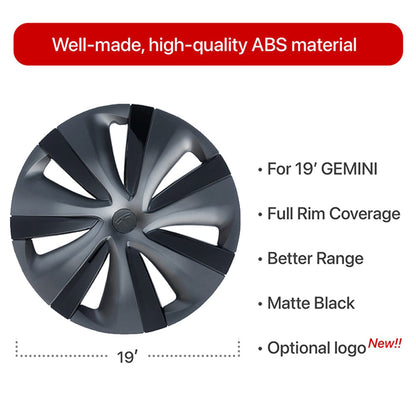 Tesla Model Y Gemini Wheel Covers 19 inch Sport Model S Version Wheel Cap 4PCS Matte