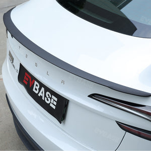 Tesla Model 3 Highland Spoiler Wing Real Carbon Fiber OEM Performance Style Rear Trunk Lid Splitter EVBASE