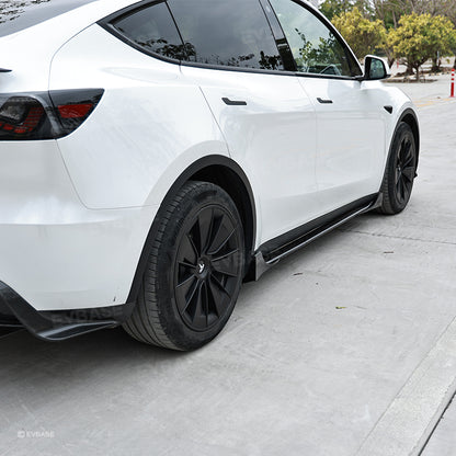 Tesla Model Y Rear Bumper Lip Wing Diffuser Replacement Splitter Spoiler ABS Body Kit Black Warrior Style