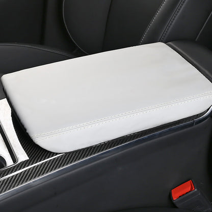 EVBASE Tesla Model X S Center Console Cover Armrest Pad Nappa Leather Tesla Accessories