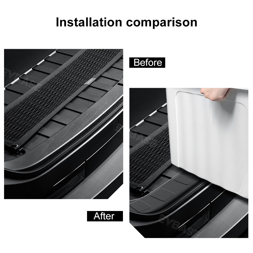 Tesla Cybertruck Frunk Door Sill Protector TPE Anti-Scratch Protective Cover Door Edge Guard Front Trunk Scuff Plate