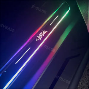 Tesla Cybertruck Illuminated Door Sill Protector LED Welcome Pedal Trim Plates