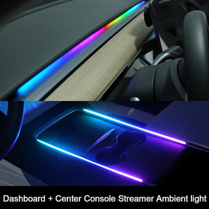 Model 3 Y Dashboard Streamer Ambient Light by Glove Box Power Ambient Light Upgrade Tesla