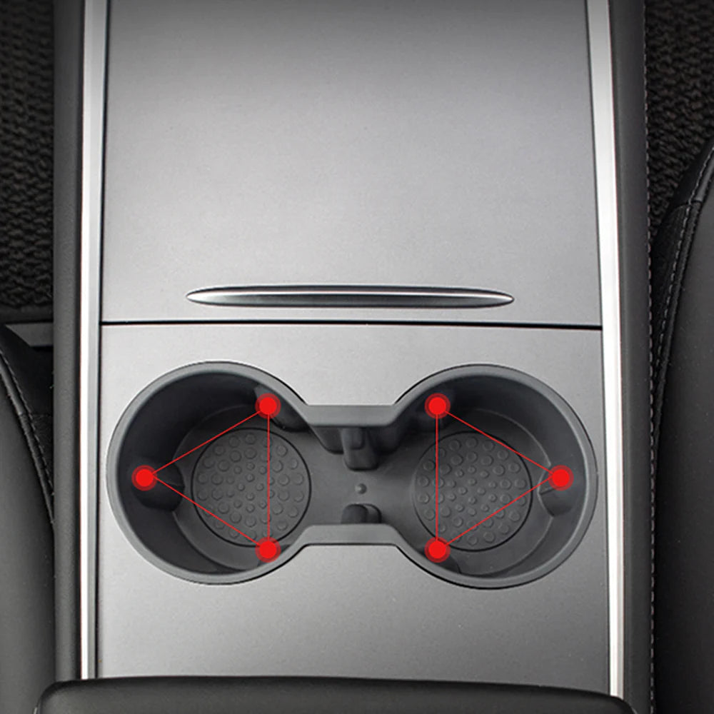 Tesla Model 3 Y X S Center Console Cup Holder Inserts Silicone Tesla A -  EVBASE-Premium EV&Tesla Accessories
