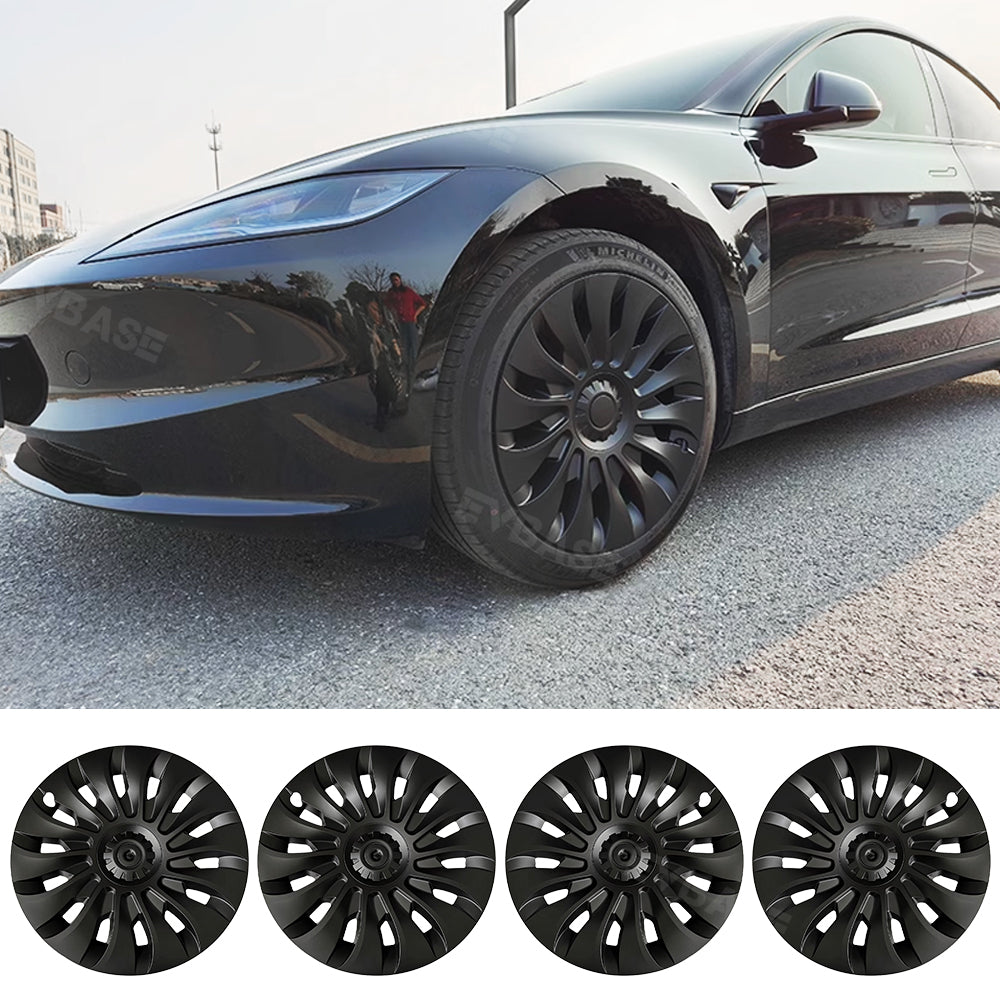 Tesla Model 3 Highland Wheel Covers 18 Inch Überturbine Wheels Aero Symmetry Hubcaps Replacement