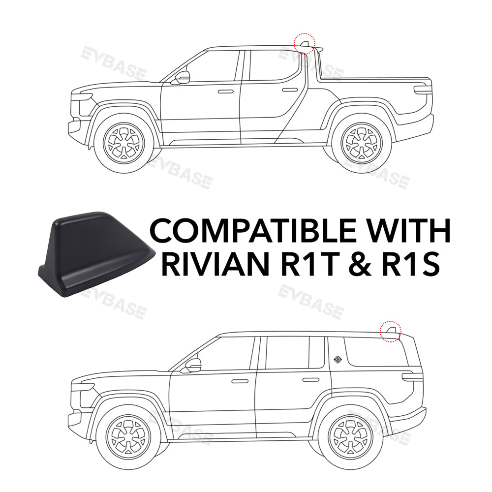 Rivian R1T/R1S Shark Fin Antenna Cover ABS Roof Aerial Accessories