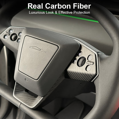 Tesla Cybertruck Real Carbon Fiber Interior Upgrade Kit Center Console Overlay Protection Trim