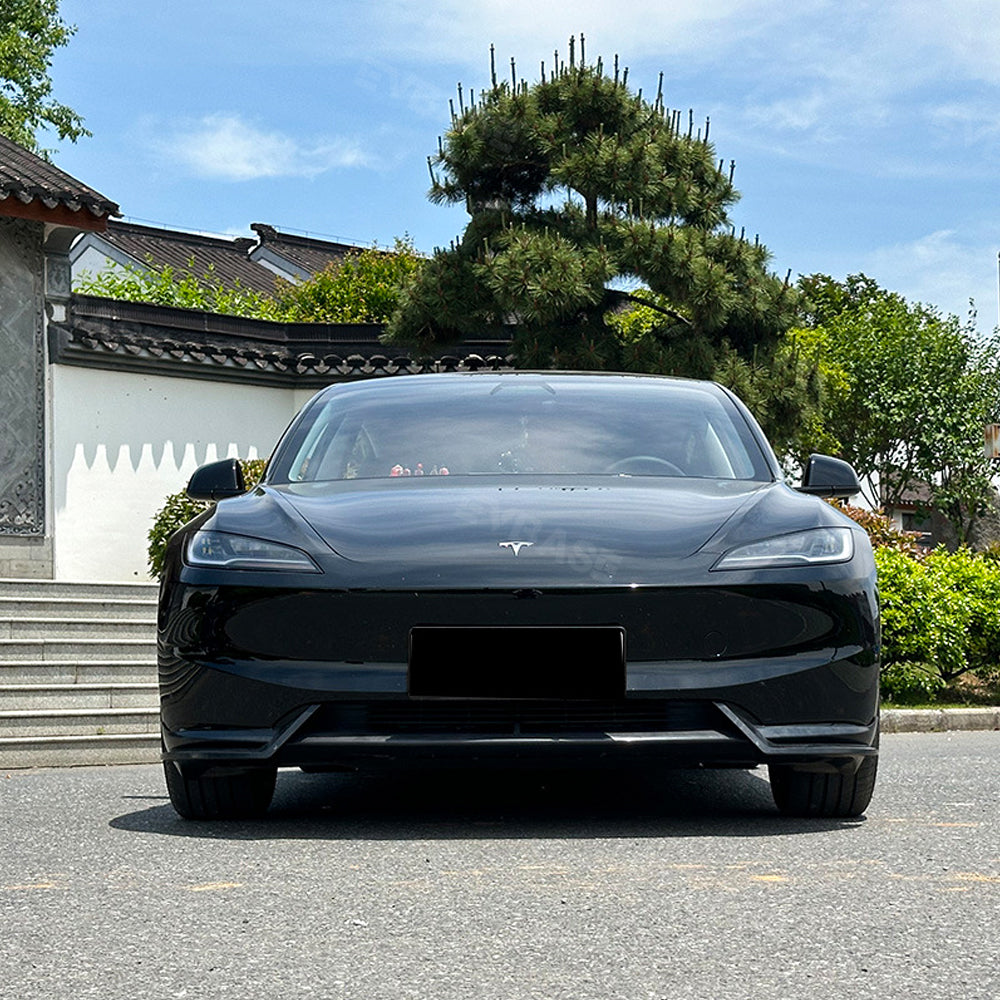 Tesla Model 3 Front Bumper Lip Spoiler V Style Splitter ABS Body Kit