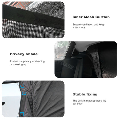 EVBASE Tesla Model Y Camping Tent Tailgate Waterproof Sunshade Privacy Shade Awning Outdoor Travel Accessories