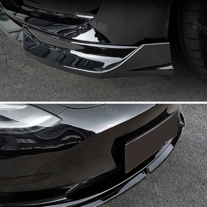 EVBASE Tesla Model Y Front Bumper Lip Kit ABS Apron Fascia Front Spoiler