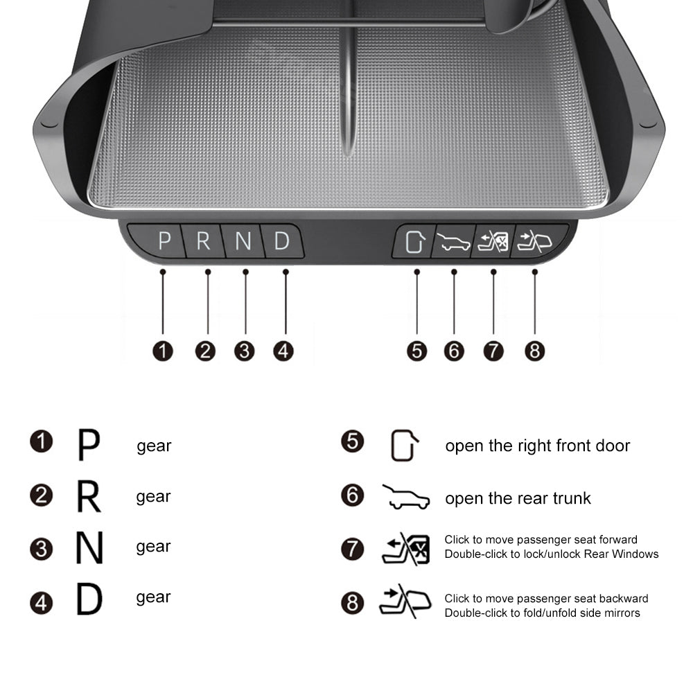 EVBASE Tesla Model 3 Highland Intelligent Shortcut Buttons Smart Physical Buttons With Storage Box Organizer Tray Under Screen