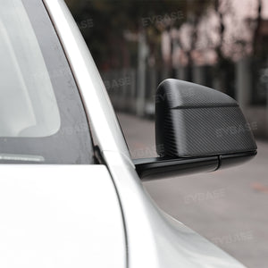 Tesla Model Y Side Mirror Covers Real Carbon Fiber Trim Overlays Protective Cover Rearview Caps Inspired By Model Y Juniper