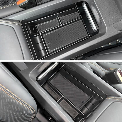 Ford Mustang Mach E Center Console Storage Box Armrest Organizer Silicone Waterproof Non-Slip Tray