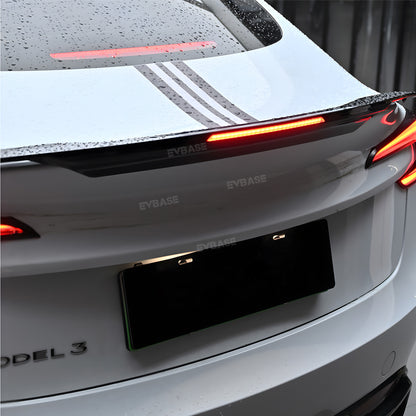 EVBASE Tesla Model 3 Y Spoiler Wing Rear Diffuser ABS Splitter With Brake Light Inspired By B-2 Spirit