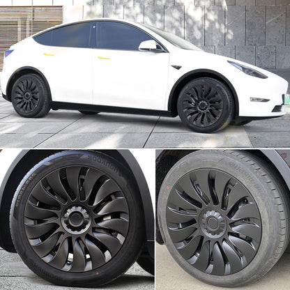 4PCS New Tesla Model Y Wheel  cap Überturbine Wheel Covers 19inch Model Y Gemini Wheel Cover Matte