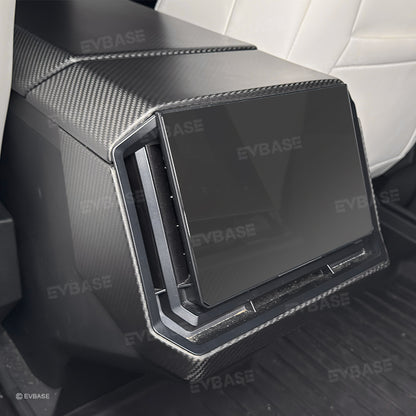 Tesla Cybertruck Real Carbon Fiber Interior Upgrade Kit Center Console Overlay Protection Trim