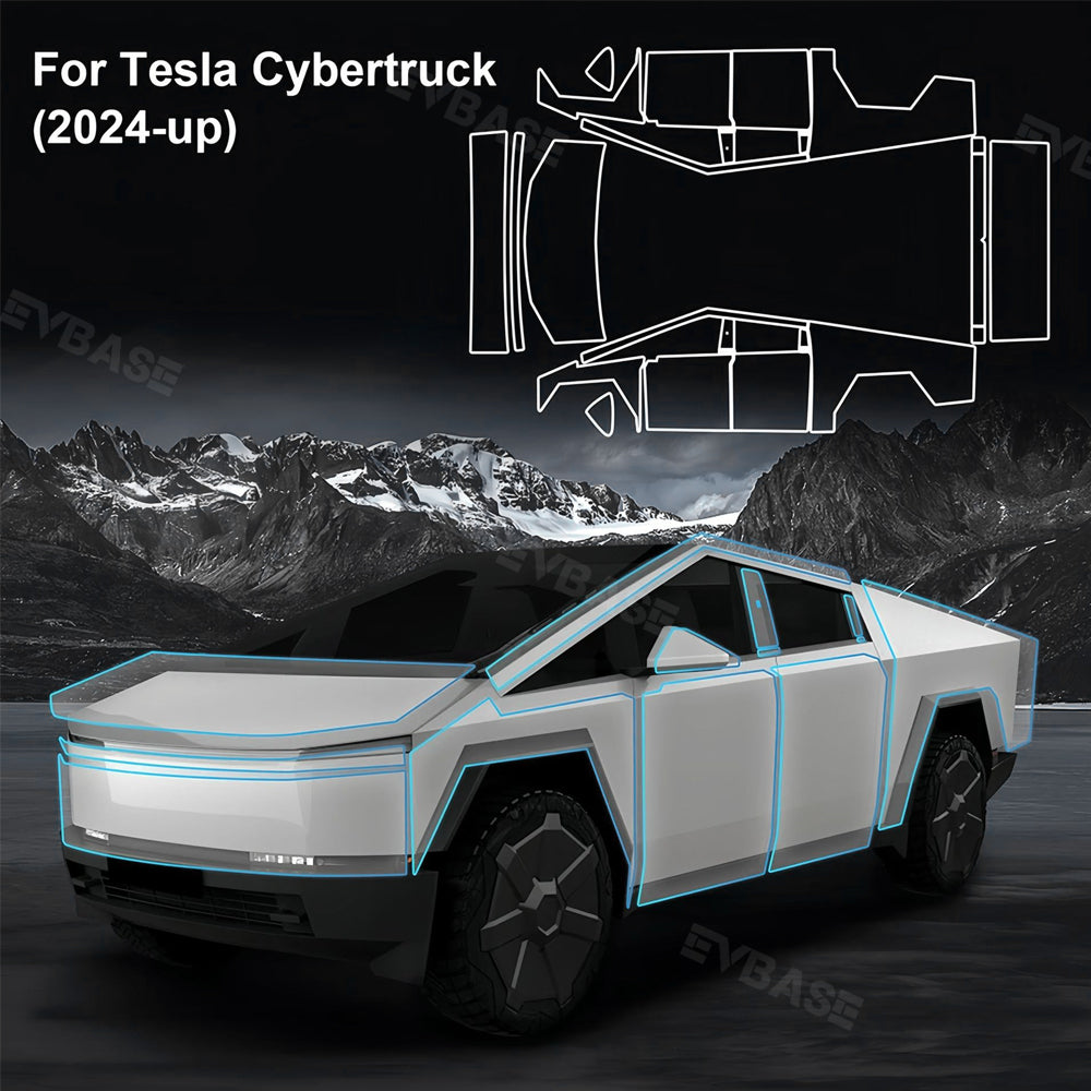 Tesla Cybertruck TPU Wrap Invisible Pre-cut Full Coverage Protective Film PPF Paint Protection Film