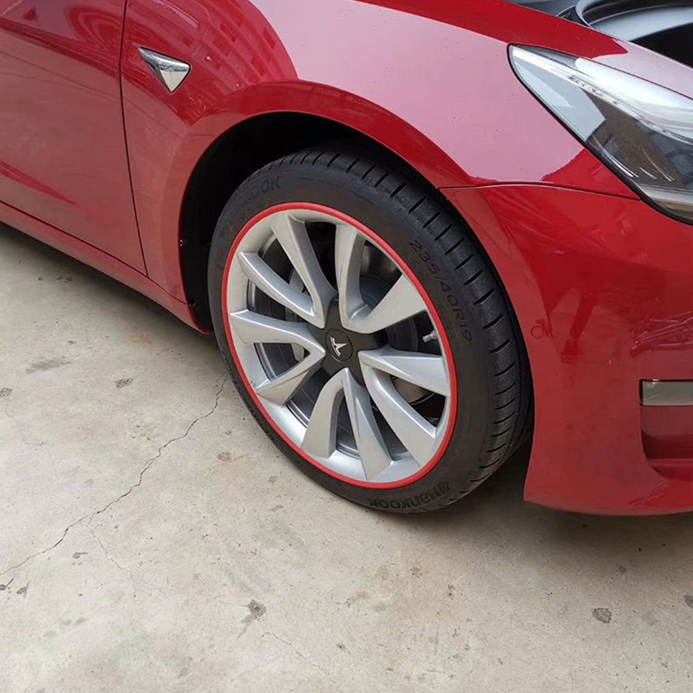 Wheel Rim Protector For Tesla 3 Y X S 16-20" Diameter Car Wheel Rim Protector Ring/Tire Rim Guard 4 Pcs