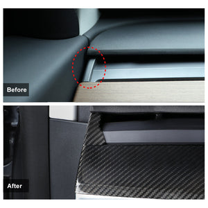 Tesla Model Y 3 Carbon Fiber Interior Accessories Dashboard Side Cover