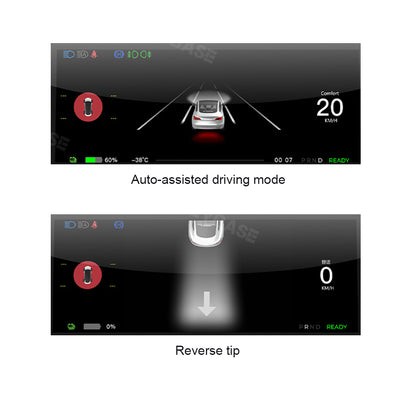 EVBASE Tesla Model 3/Y 8.9 Inch Dashboard Screen Inspired By Model X Head Up Display Instrument Cluster