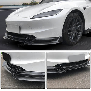 Upgrade Tesla Model 3 Highland Front Bumper Lip ABS Body Kits Front Splitter Apron Spoiler