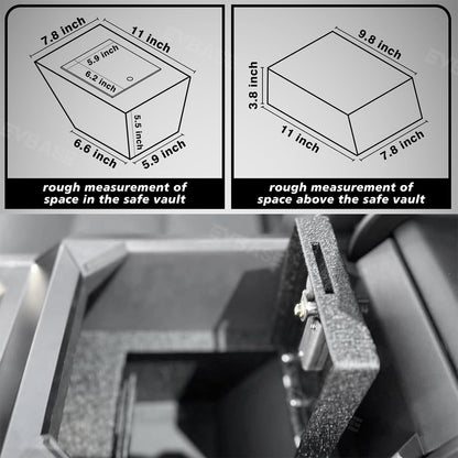 Tesla Cybertruck Center Console Safe Lockbox Storage Box Anti-Theft Safe Vault Armrest Organizer