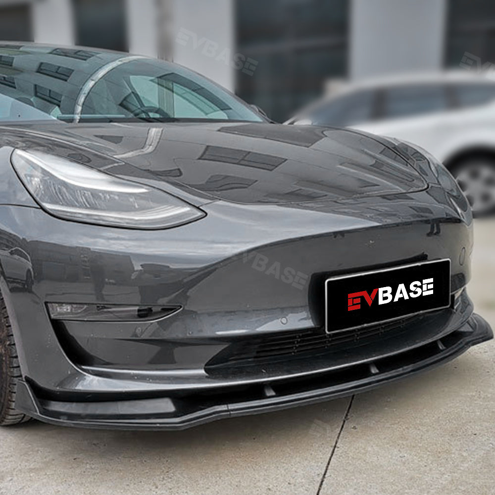 Tesla Model Y 3 Front Bumper Lip Splitter ABS Sport Body Kits Spoiler Front Fascia Style 3