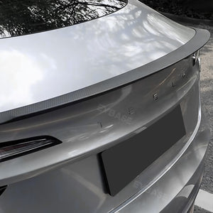 Tesla Model Y Spoiler Wing Dry Real Carbon Fiber OEM Style Inspired By Model 3 Performance Rear Splitter