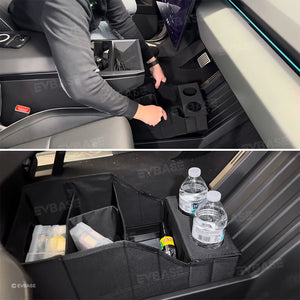 Tesla Cybertruck Storage Bag Oxford Cloth Lower Center Console Organizer With Compartments Cup Holder