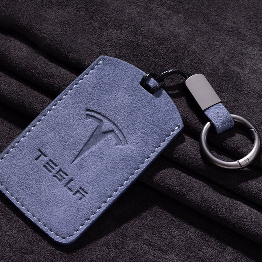 Leather Protector Cover Key Card Keychain for Tesla Model Y & 3 – TOPCARS
