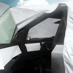 Tesla Cybertruck Full Car Covers Waterproof Sliver Coating All Weather Outdoor Protection Exterior Accessories