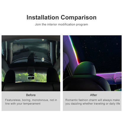 Tesla Model Y Roof Ambient Lighting Sunroof Streamer Ambient Light