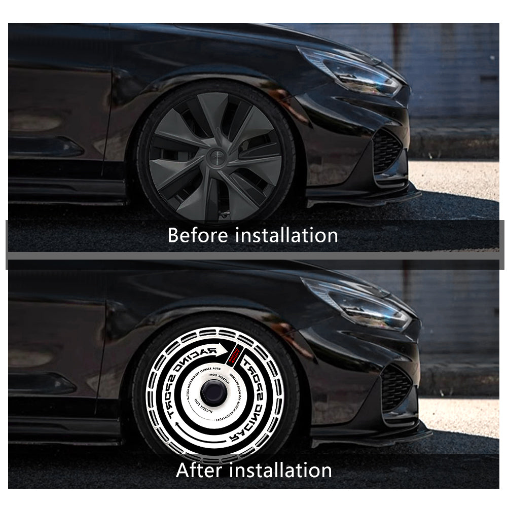 DIY Tesla Model 3/Y Custom Graphic Aerodisc Wheel Covers 4PCS 18/19/20Inch Full Coverage