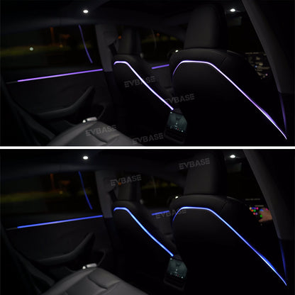 Tesla Model 3 Highland Backseat Ambient Lights Car Neon Light Interior EVBASE