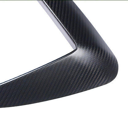 EVBASE Carbon Fiber Front Fog Light Trim Cover per Tesla Model 3