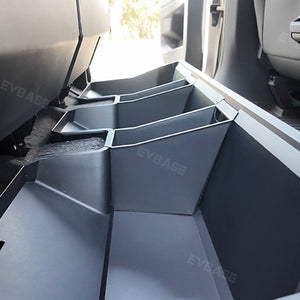 Tesla Cybertruck Underseat Storage Box ABS Organizer Bin With TPE Non-Slip Liner Pad