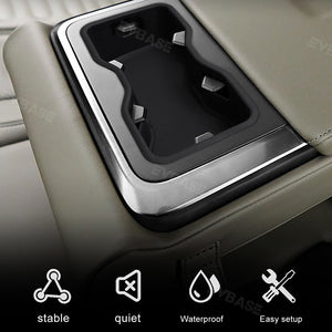 Rivian R1S R1T Silicone Cup Holder Insert Back Seat Drink Holder Rear Row Water Bottle Organizer